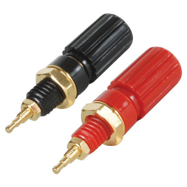 Gold Binding Post Banana Jack Pair Insulated